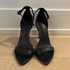 Sexy black heel sandals